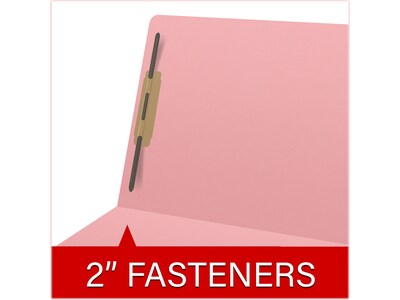 Medical Arts Press Heavy Duty End Tab File Folder, Straight-Cut, Letter Size, Pink, 40/Box (S-09461-PNK)