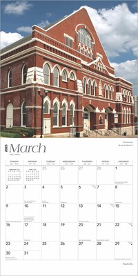 2025 BrownTrout Nashville 12" x 12" Monthly Square Wall Calendar (9781975476427)