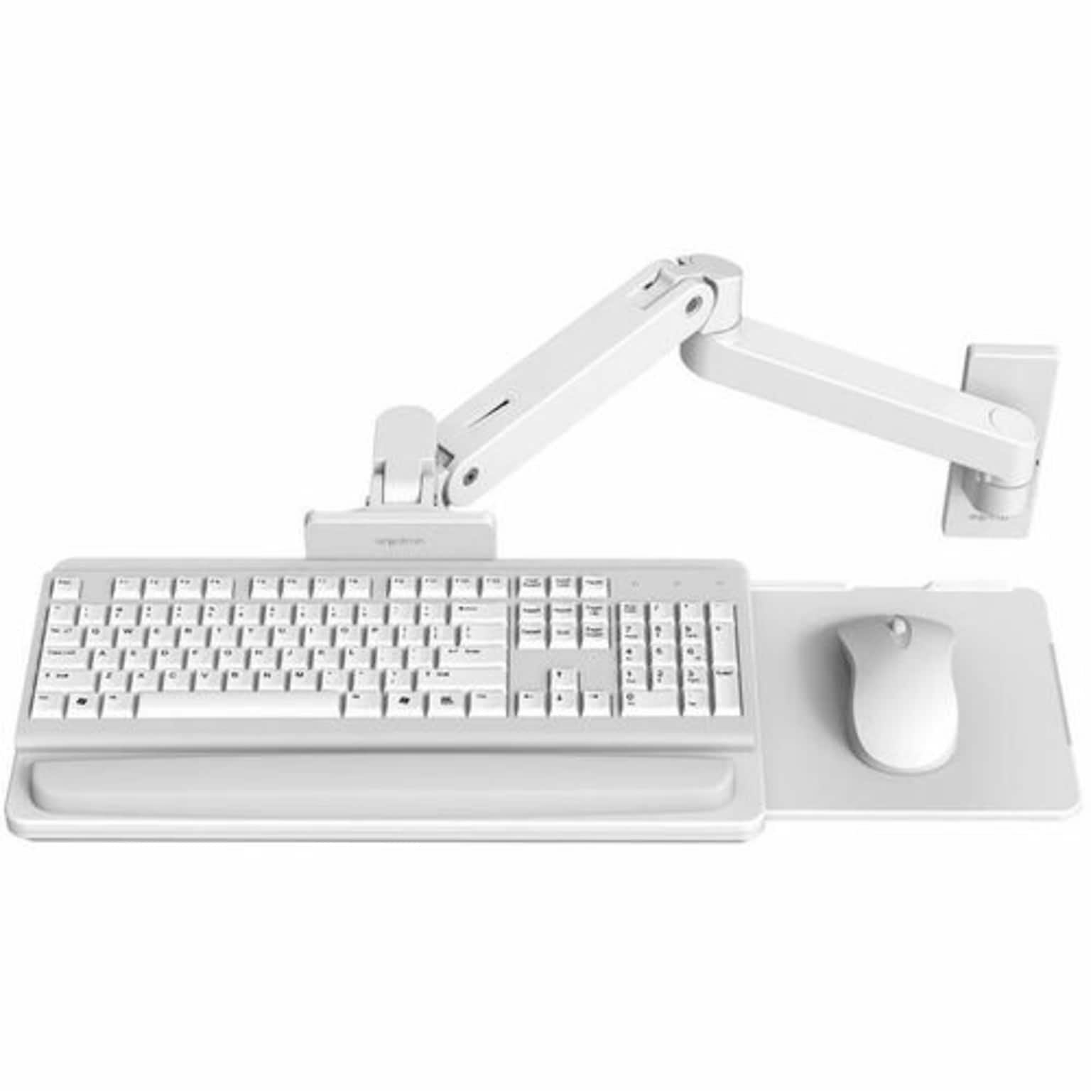 Ergotron LX Pro Adjustable Wall Keyboard Arm Mount, White (45-685-290)