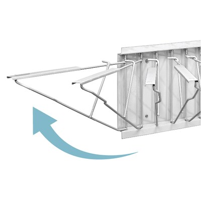 AdirOffice Steel Blueprint Hanging Wall File Rack, White (617-WHI)