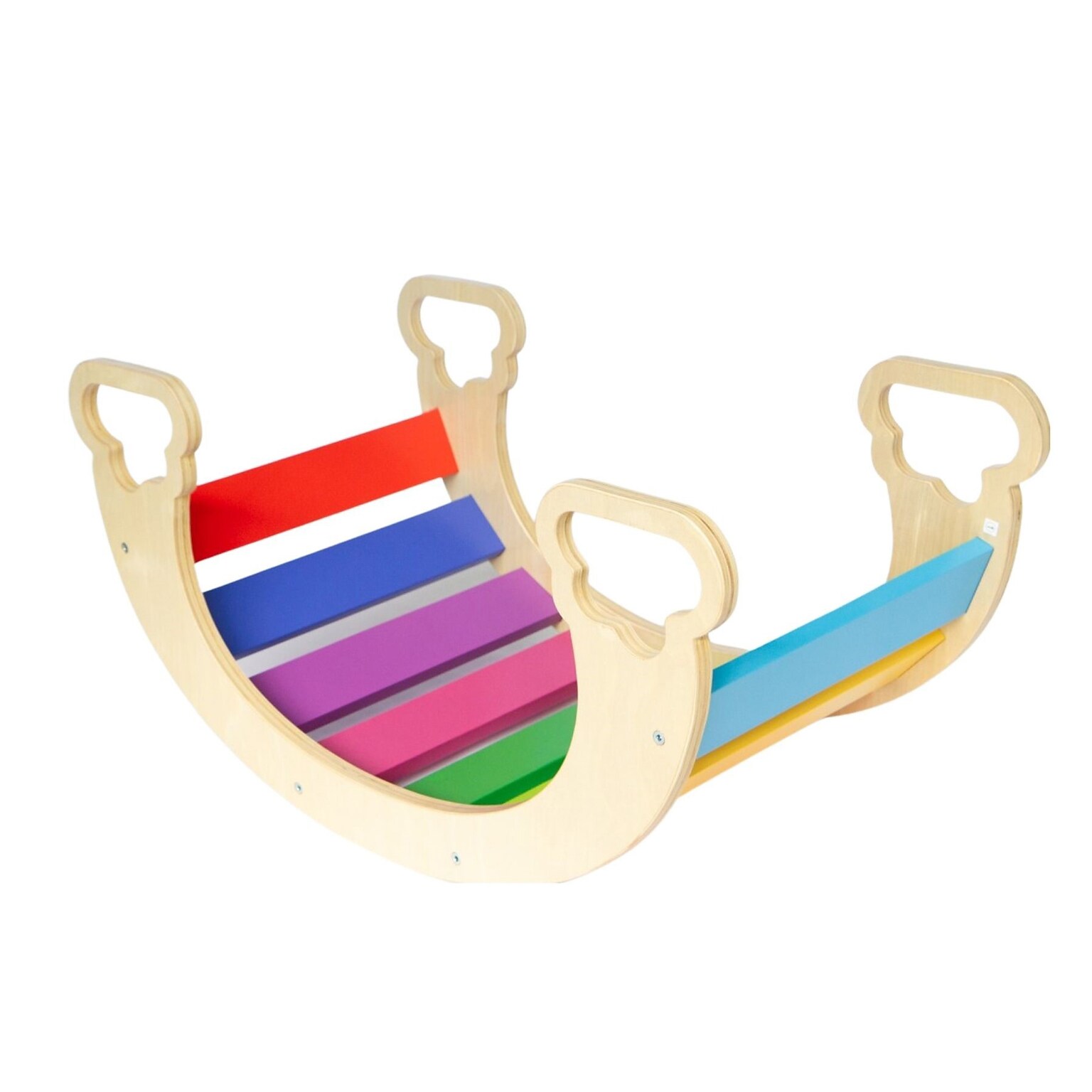Bintiva Wood Childrens Rocker for Toddlers, Multicolored (BNVROKRSTDBT)