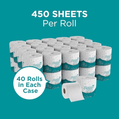 Angel Soft Professional Series Recycled Toilet Paper, 2-Ply, White, 450 Sheets/Roll, 40 Rolls/Case (16840)