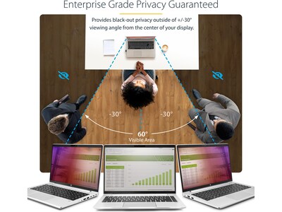 StarTech Anti-Glare Reversible Privacy Filter/Protector for 14" Widescreen Laptop, 16:9 (14G-PRIVACY-SCREEN)
