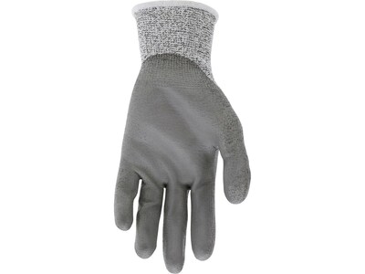 MCR Safety Cut Pro Hypermax Fiber/Polyurethane Work Gloves, XS, A3 Cut Level, Salt-and-Pepper/Gray, Dozen (92752XS)