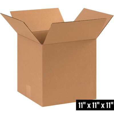 11 x 11 x 11 Shipping Boxes, 32 ECT, 25/Bundle (111111)