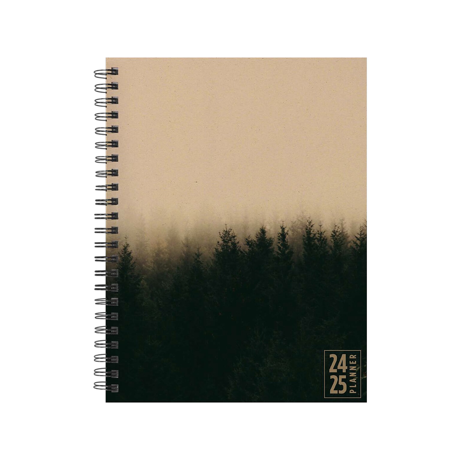 2024-2025 TF Publishing Elements Series Ombre Woods 6 x 8 Academic Weekly & Monthly Planner, Paperboard Cover, Kraft/Black
