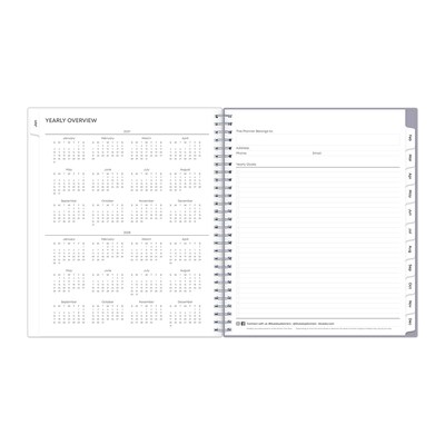2027 Blue Sky Rue Du Flore 8" x 10" Calendar Year Monthly Planner, Plastic Cover (101605-27)