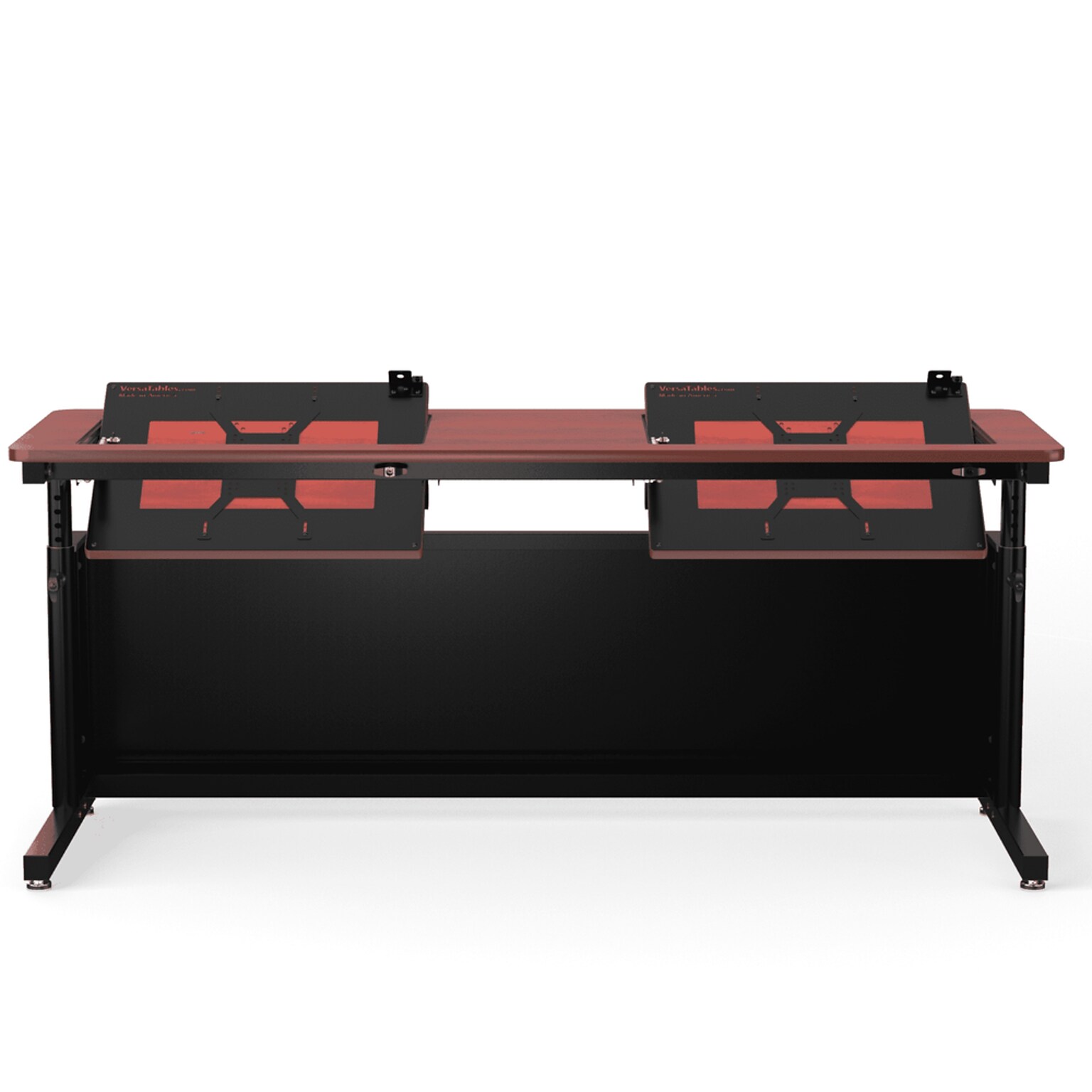 VersaDesk Revolution 72W Manual Adjustable Standing Computer Table, Cherry/Black (RST7224-BC)