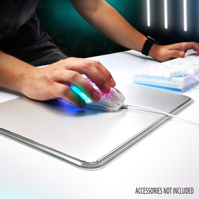 Enhance Theorem 3 Ergonomic Ambidextrous Optical USB Gaming Mouse, Clear (ENTHMS3100WTWS)