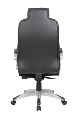 Boss Ergonomic Vinyl Swivel Executive Chair, Black (B8871-BK)