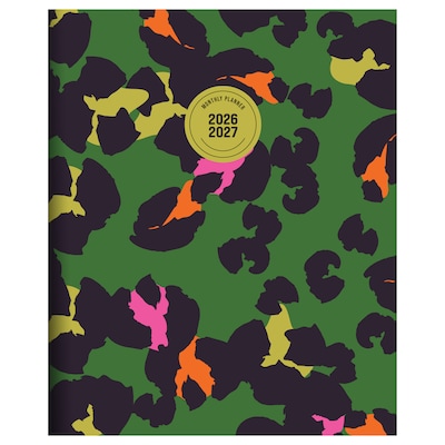 2026-2027 TF Publishing Lucky Leopard 9” x 11” Academic Monthly Planner, Paperboard Cover (AY27-4504)