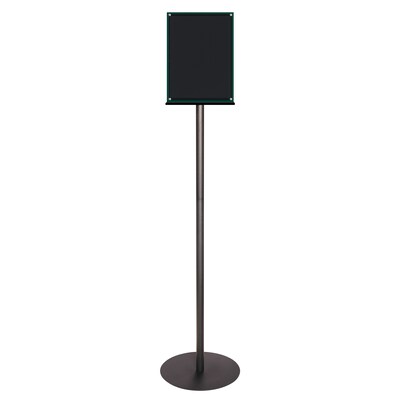 Deflecto Document Holder, 8.5" x 11", Vertical, Freestanding, Black Acrylic (692056)