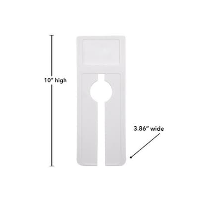 Nahanco Deluxe Plastic Size Divider, White, 50/Pack (D120W)