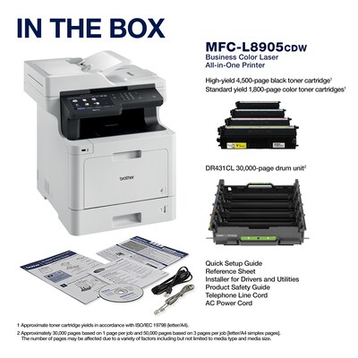 Brother MFC-L8905CDW Wireless Color Laser Printer, All-In-One, Print, Scan, Copy, Fax