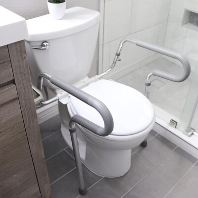 HealthSmart Toilet Safety Rails, Silver (521-9804-9600)