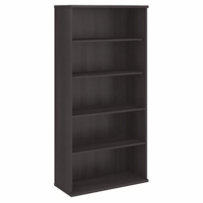 Bush Business Furniture Studio C 72.8H 5-Shelf Bookcase with Adjustable Shelves, Storm Gray Laminat