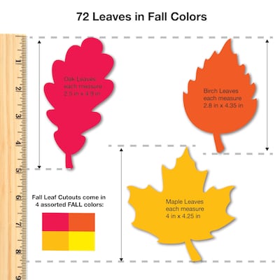 FreshCut Crafts Fall Shape Punch Out Paper Cutouts, 144/Pack (FCC850054391247)