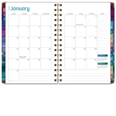 2027 Excello Brands 6" x 8" Weekly & Monthly Standard Planner, Paperboard Cover, Summer Bliss (FSHN-CY27-58-73)