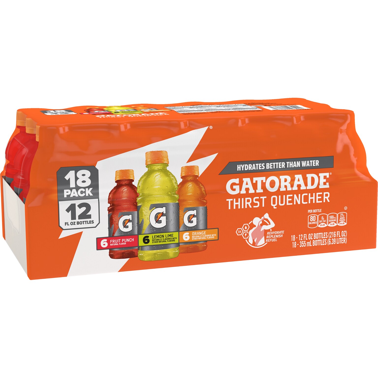 Gatorade Thirst Quencher Sports Drink Variety Pack, 12 oz., 18/Carton (12324)