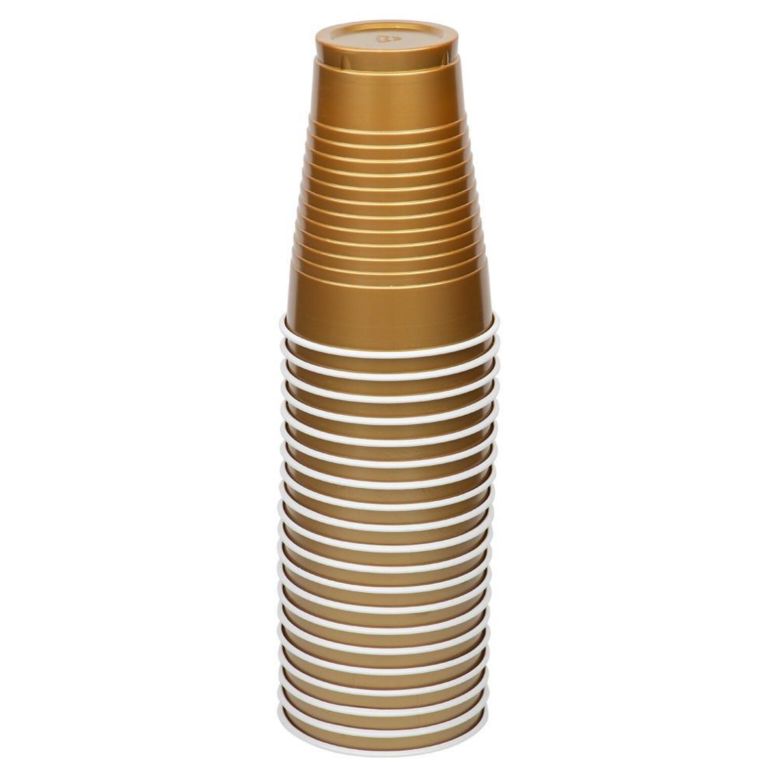 JAM Paper Plastic Party Cups, 12 oz, Gold, 20/Pack (255525363)