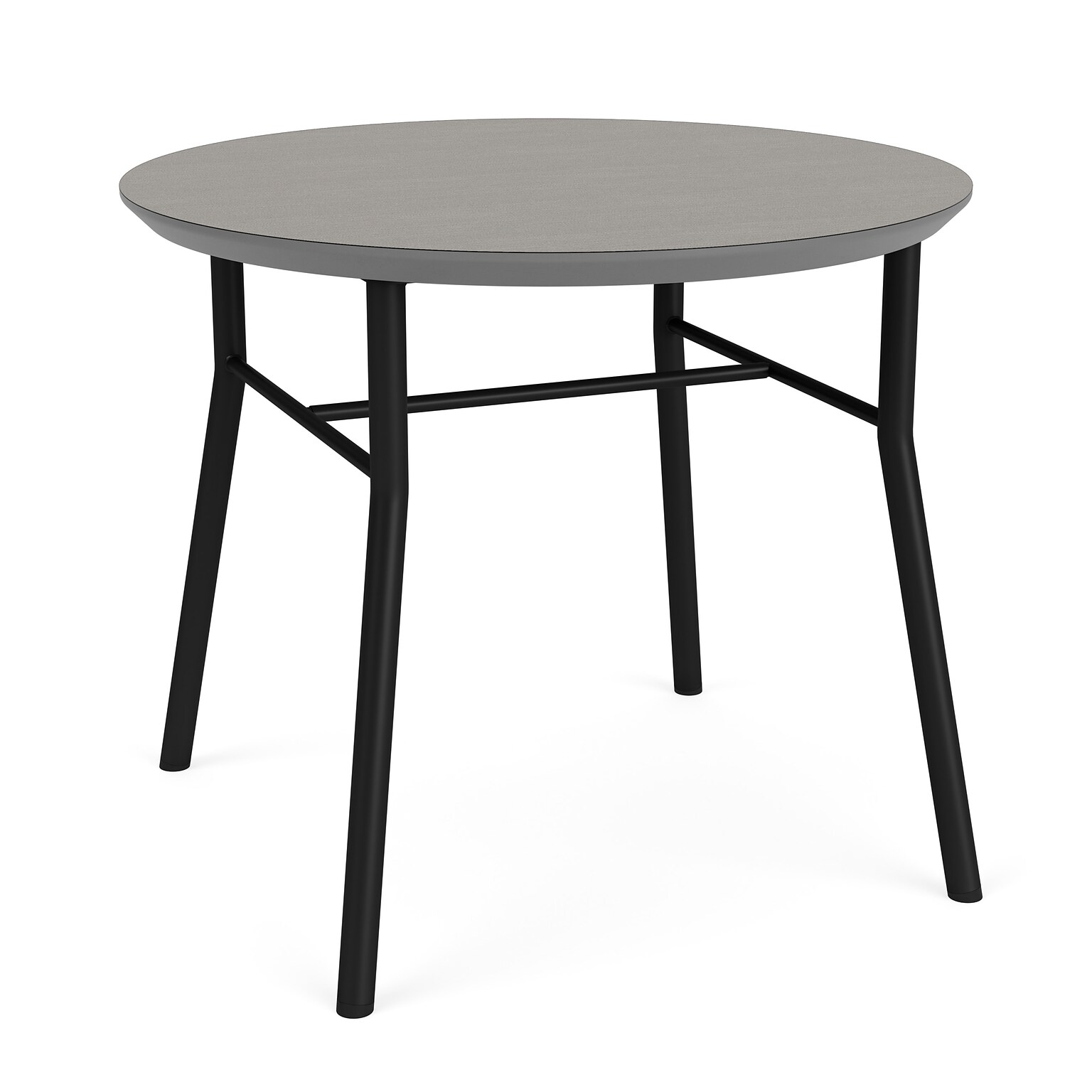 Lesro Chat 24 Dia Laminate Round End Table, Sarum Twill/Black (CX0524.SBK.TST)