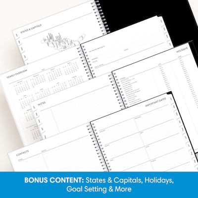 2027 Blue Sky 8.5" x 11" Weekly & Monthly Planner, Black/White (160989)