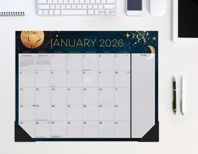 2025-2026 Willow Creek Moon Magic 22 x 17 Academic Monthly Desk Pad Calendar (56981)