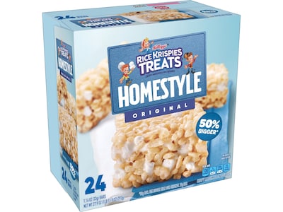 Kellogg's Rice Krispie Treats Homestyle Original Cereal Bar, 1.16 oz., 24 Bars/Box (KEE27140)