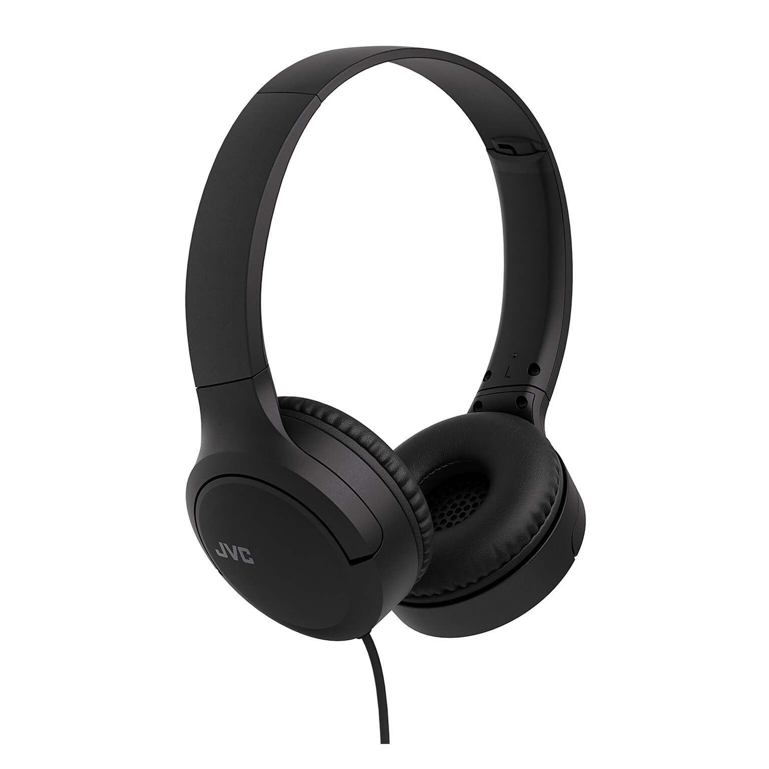 JVC Foldable On-Ear Headphones with Microphone, Black (HA-S33UC)