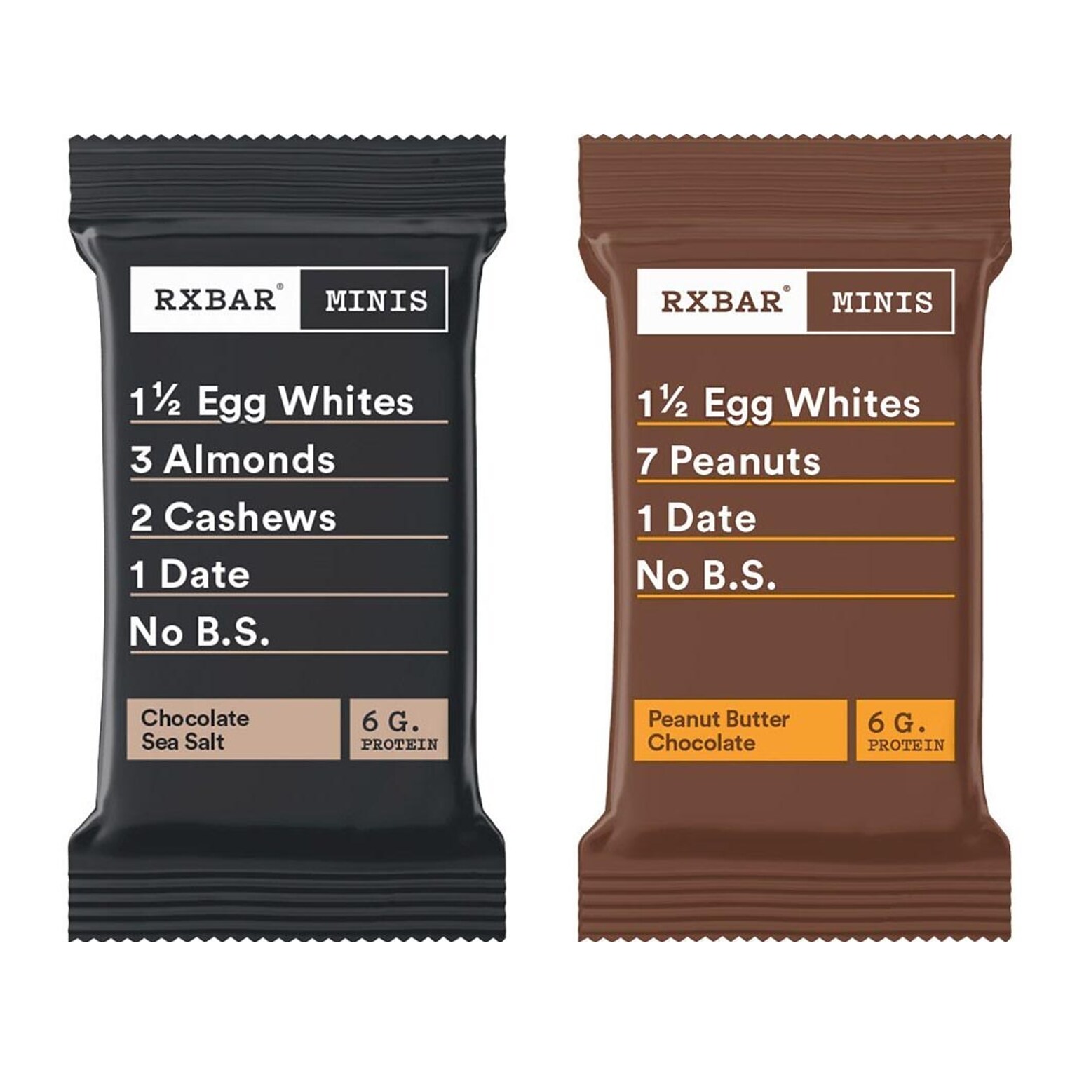 RX Bar Minis Protein Bars, Chocolate Sea Salt/Peanut Butter Chocolate, 0.9 oz., 8 Bars/Box (19390800190)