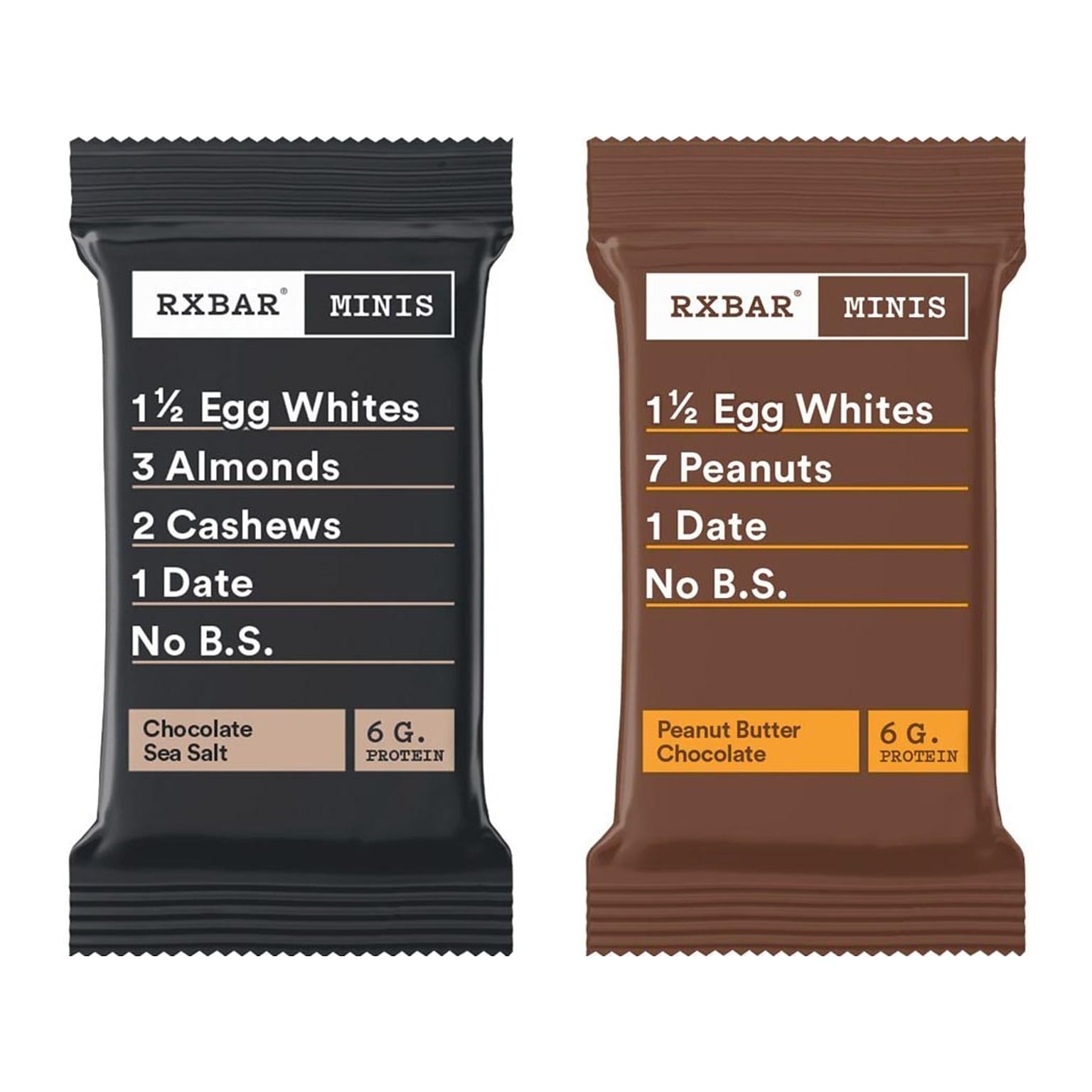 RX Bar Minis Protein Bars, Chocolate Sea Salt/Peanut Butter Chocolate, 0.9 oz., 8 Bars/Box (19390800190)