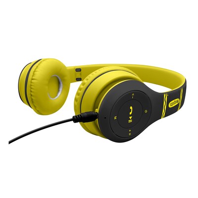Crayola Boost Active Wireless Over-Ear Headphones, Bluetooth, Black/Yellow (CHPBT348)