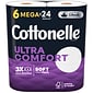 Cottonelle Ultra ComfortCare 2-Ply Standard Toilet Paper, White, 268 Sheets/Roll, 6 Mega Rolls/Pack (48611)