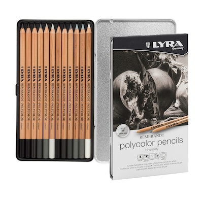 Lyra Rembrandt Polycolor Colored Pencil Set Tin, Assorted Colors, 12/Pack (LYXL2001122)
