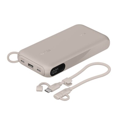 Belkin BoostCharge Power Bank, 20K, Sand (BPB028FQSD)
