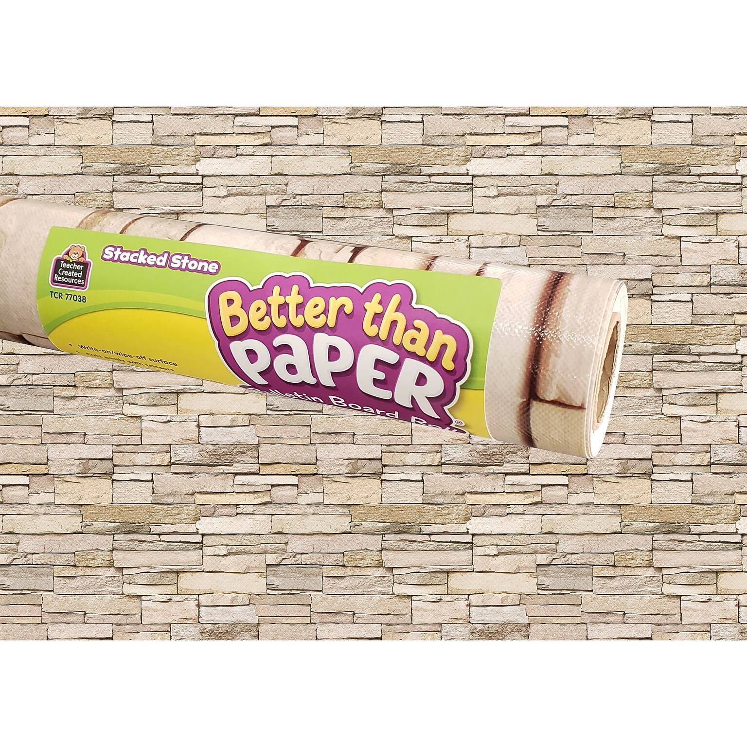 Teacher Created Resources Better Than Paper Bulletin Board Paper Roll, Stacked Stone, 4/Carton (TCR32355)