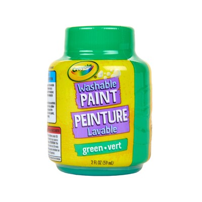 Crayola Washable Kids Paint, Green, 2 oz., 12/Bundle (BIN542844-12)