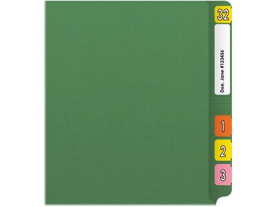 Medical Arts Press Reinforced End Tab File Folder, Straight Cut, Letter-Size, Green, 50/Box (S-01501-GRN)