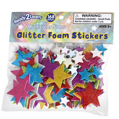 Ready2Learn Glitter Star Stickers, Multicolored, 168/Pack, 3/Bundle (CE-10082-3)