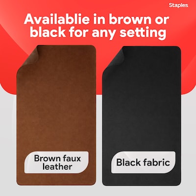 Staples TECH Anti-Slip Faux Leather Desk Pad, 31.5" x 15.7", Brown (ST62544)