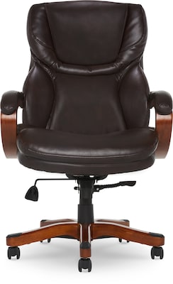 Serta Big and Tall Ergonomic Bonded Leather Big & Tall Chair, 350 lb. Capacity, Light Brown (43506A)