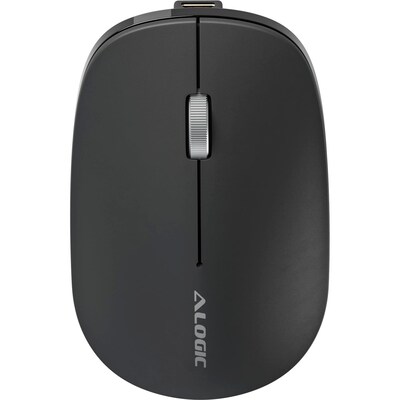 Alogic Echelon Wireless Ergonomic Ambidextrous Optical Mouse, Black (AMBT4KBK)