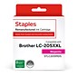 Staples Remanufactured Magenta Super High Yield Ink Cartridge Replacement for Brother (TRLC205MDS/STLC205MDS)