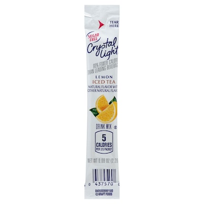Crystal Light On The Go Lemon Powder Tea, 0.08 oz., 30/Box (00757)