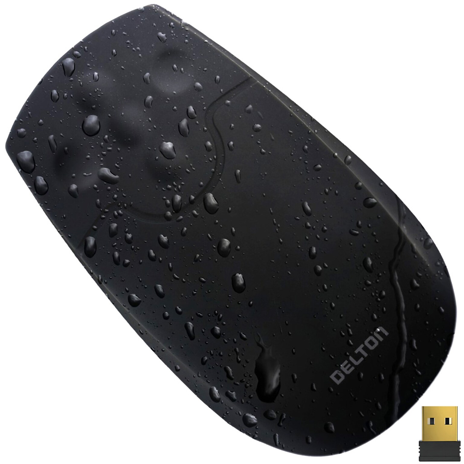 Delton M44 Wireless Optical Mouse, Black (DMSWM44-WB)