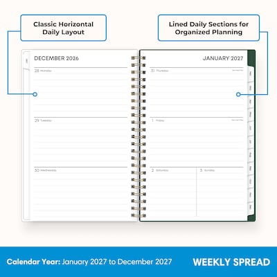 2027 Blue Sky 5 x 8 Weekly & Monthly Planner, Parnissa (164267)