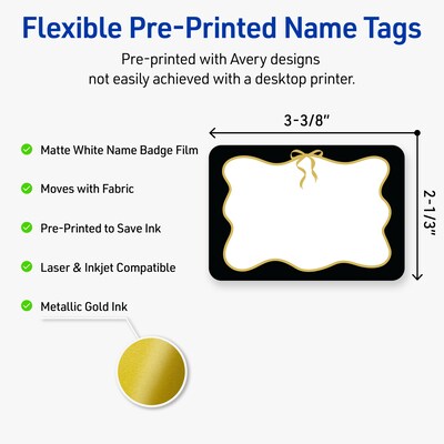 Avery Rectangle Laser/Inkjet Multipurpose Labels, 2-1/3 x 3-3/8, White, 80/Pack (19479370865)