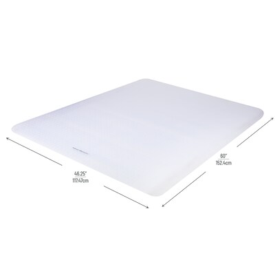 Mind Reader Carpet Chair Mat, 46" x 60'', Low-Pile, Clear (LOFFCREC-CLR)