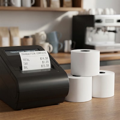 Staples Bond Paper Rolls, 1 7/10" x 128', 10/Pack (18219-CC)