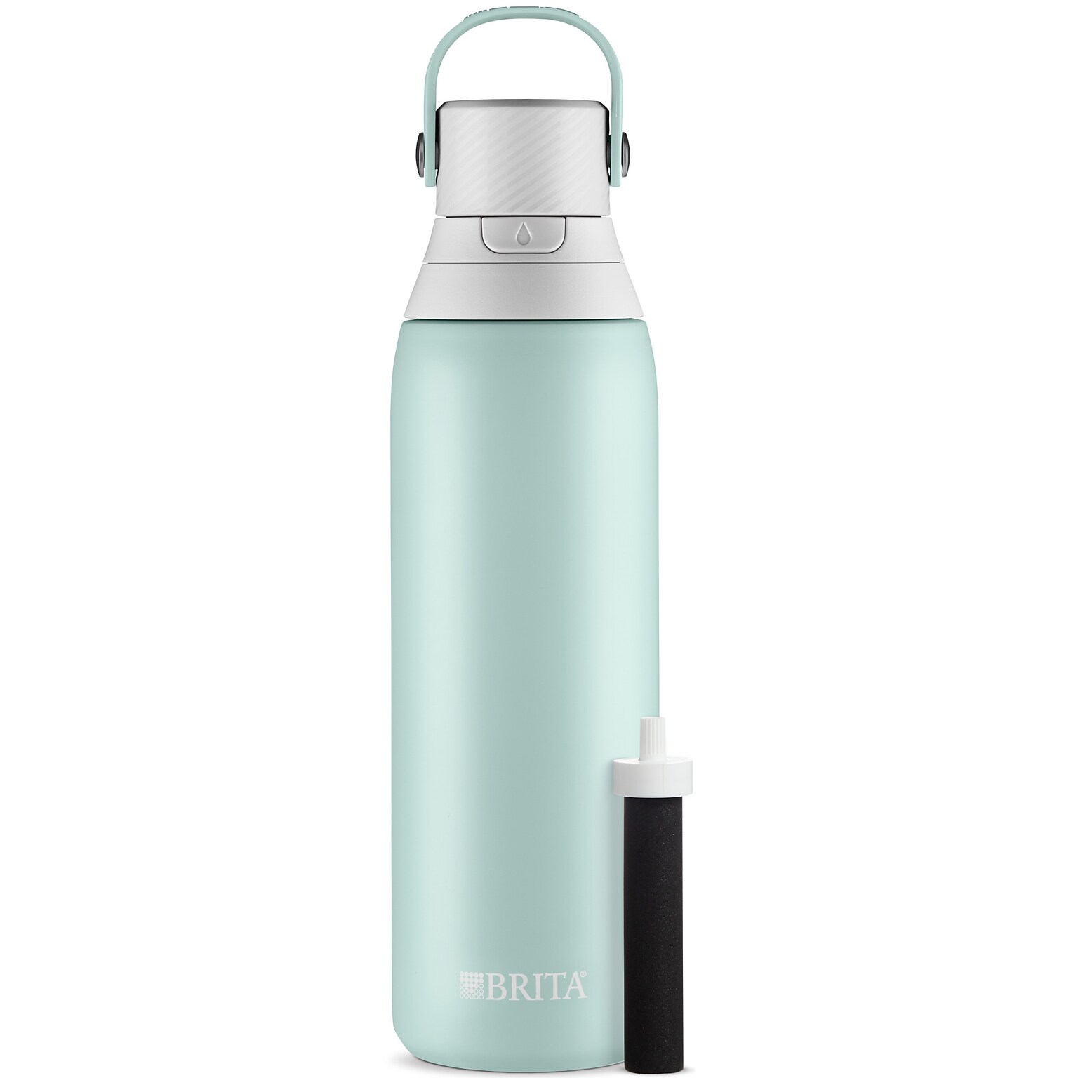Brita Stainless Steel Filtered Water Bottle, 20 oz., Glacier (36448)